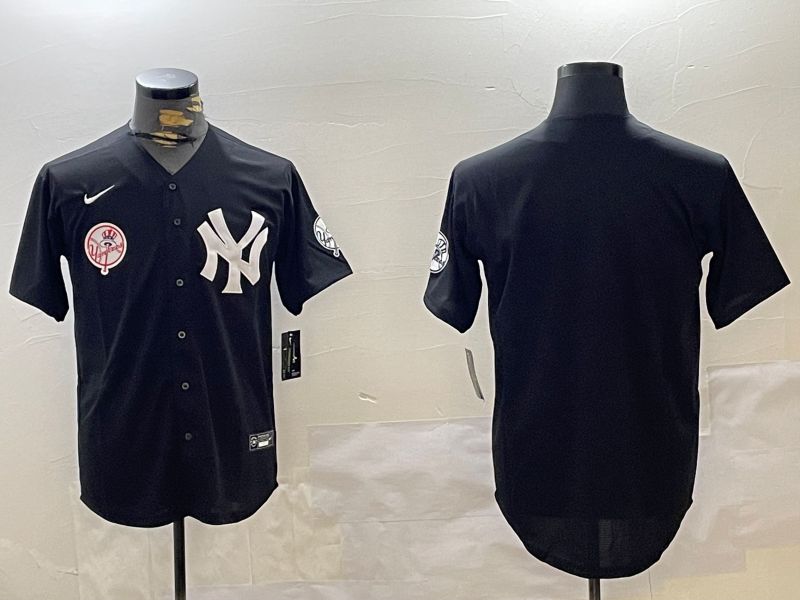 Men New York Yankees Blank Black Fashion Game Nike 2024 MLB Jersey style 2->new york yankees->MLB Jersey